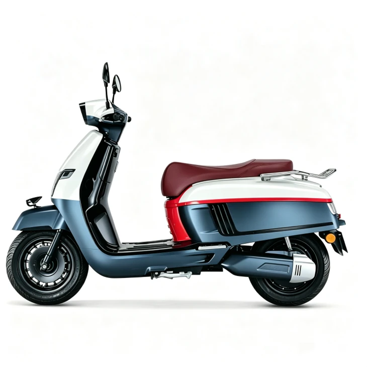 Electric Retro Motorcycle Vintage E-Moped 72V Lithium Battery Scooter City Commuter factory