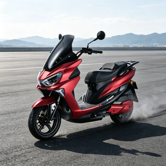 Front 110/70-12, rear 130/60-12 tubeless tyres with alloy wheels. Wide rear tyre provides strong grip and better stability at high speed; puncture-resistant tubeless tyres are easy to maintain. Front and rear dual disc brakes with large front rotor for responsive braking. Front 110/70-12, rear 130/60-12 tubeless tyres with alloy wheels. Wide rear tyre provides strong grip and better stability at high speed; puncture-resistant tubeless tyres are easy to maintain. Front and rear dual disc brakes with large front rotor for responsive braking.