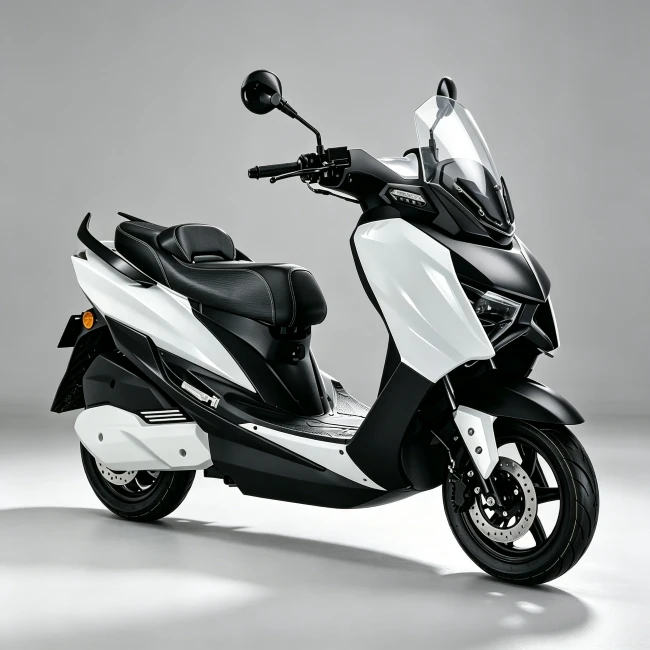 Full-size body + long wheelbase - rock-solid stability at speed. Upright, natural riding position for all-day comfort. Flat footwell with space for a backpack or delivery box. Full-size body + long wheelbase - rock-solid stability at speed. Upright, natural riding position for all-day comfort. Flat footwell with space for a backpack or delivery box.